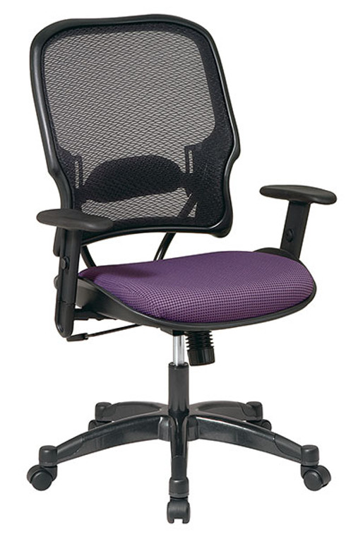 Professional Dark Back Managers Chair with Grape Fabric Seat