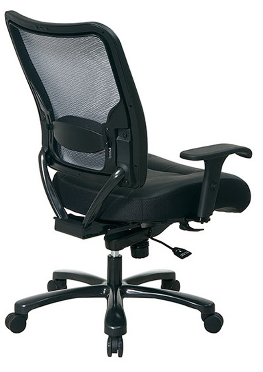 Double Dark Back and Layered Leather Seat Ergonomic Chair