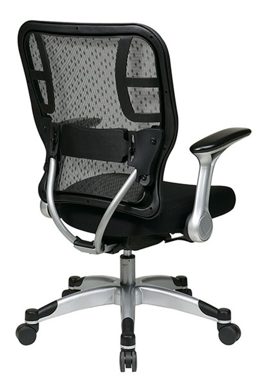 Deluxe Back Chair with Mesh Seat and Flip Arms