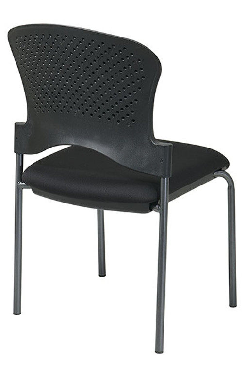 Modern Armless Black Stack Chair