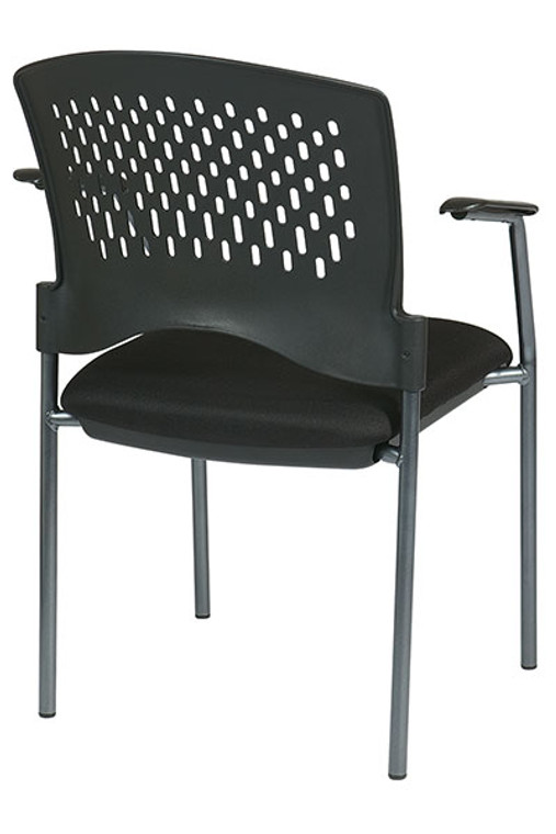 Modern Ventilated Black Stack Chair