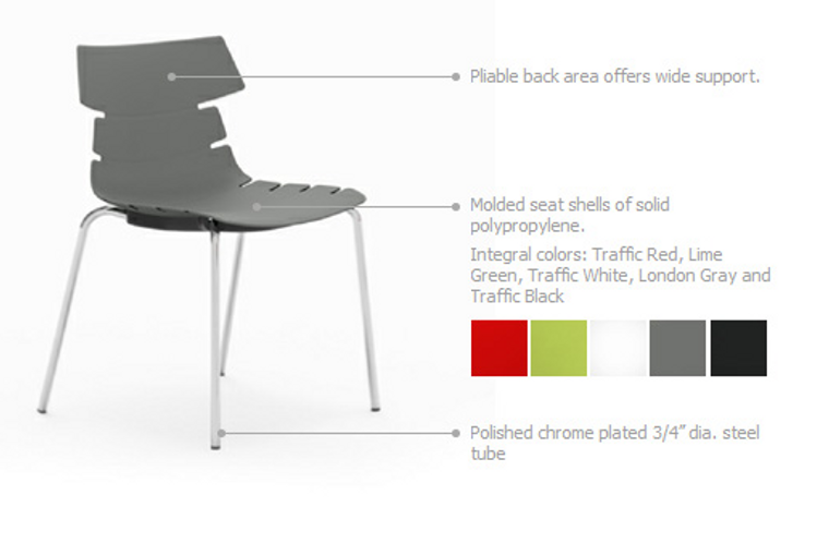 Tikal Traffic White 4-Leg Side Chair