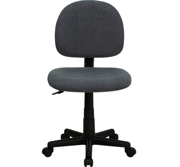 Mid-Back Gray Fabric Swivel Task Chair