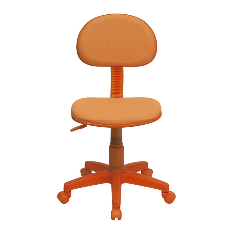 Orange Fabric Swivel Task Chair