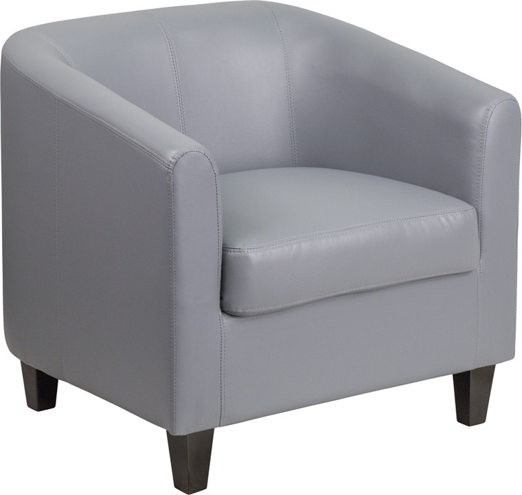 Gray Leather Lounge Chair