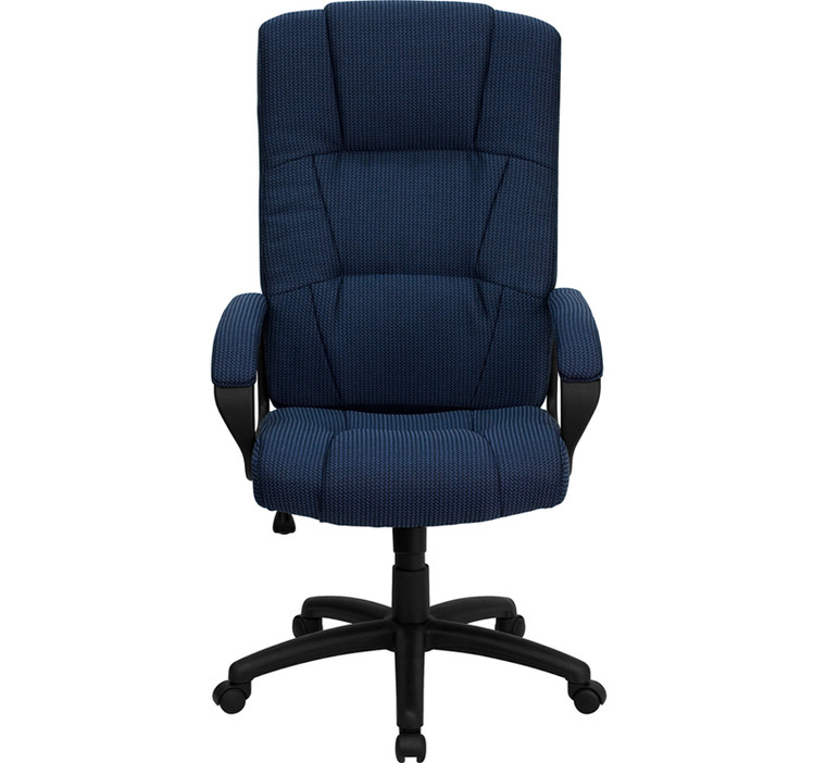 High Back Navy Blue Fabric Executive Swivel Chair with Arms [DXBTi9022iBL]