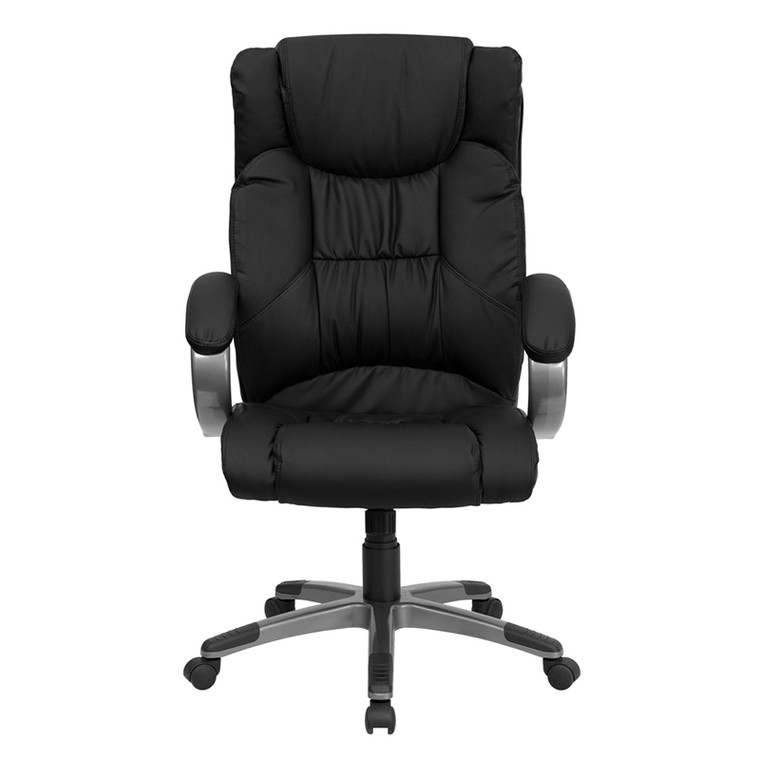 High Back Black Leather Executive Swivel Chair with Arms [DXBTi9088iBK]