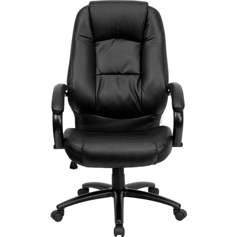 High Back Black Leather Executive Swivel Chair with Arms [DXGOi710iBK]