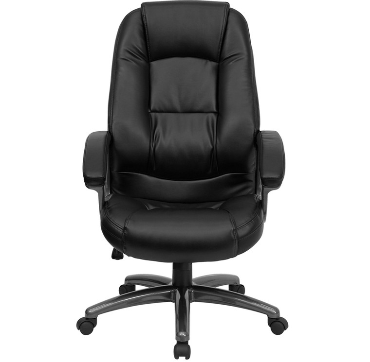 High Back Black Leather Executive Swivel Chair with Arms [DXGOi7145iBK]