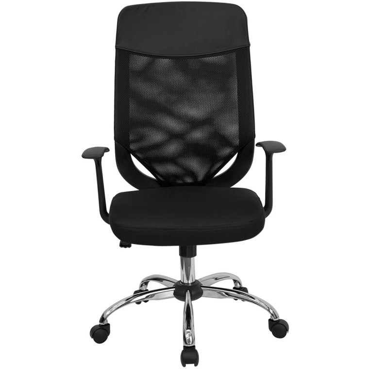 High Back Black Mesh Executive Swivel Chair with Arms