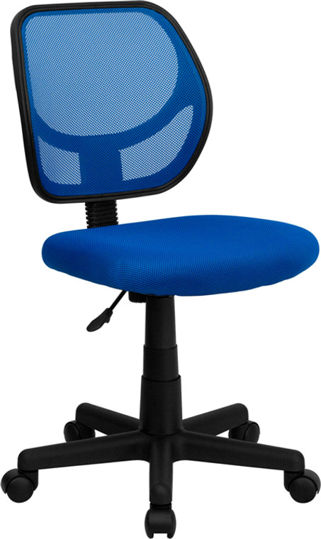 Mid-Back Blue Mesh Swivel Task Chair