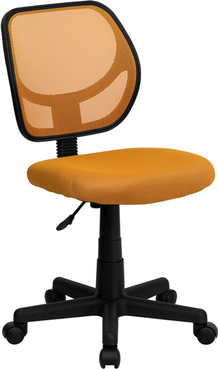 Mid-Back Orange Mesh Swivel Task Chair