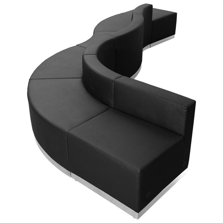 Alon Series Black Leather Reception Configuration, 6 Pieces [DXZBi803i580iSETiBK]