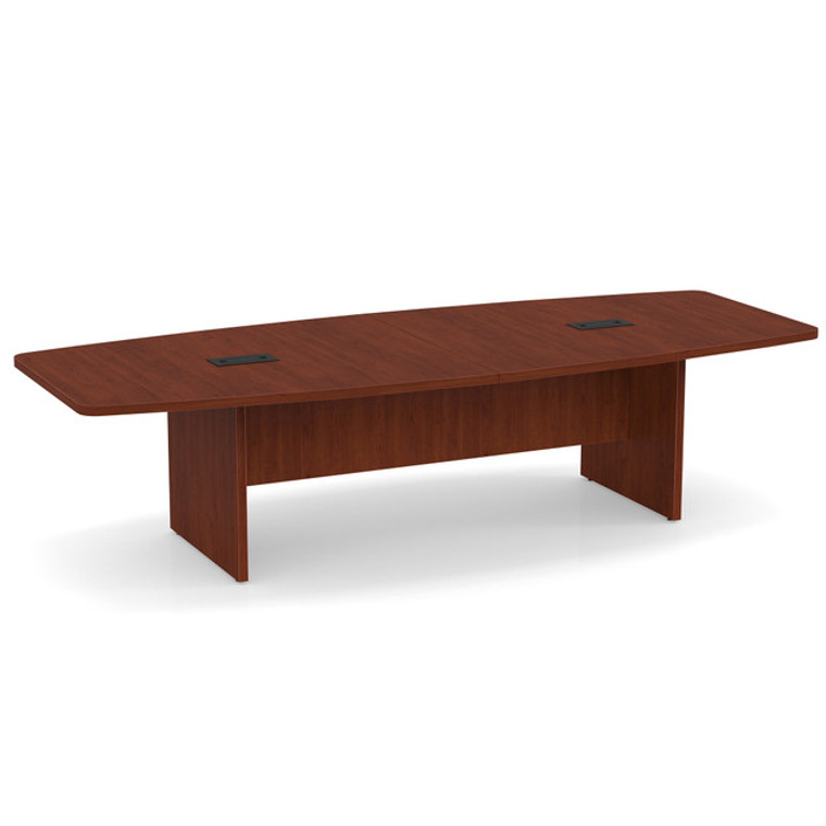 OSL-Series 10' Boat Shaped Conference Table with Slab Base 1 & Wire Grommets