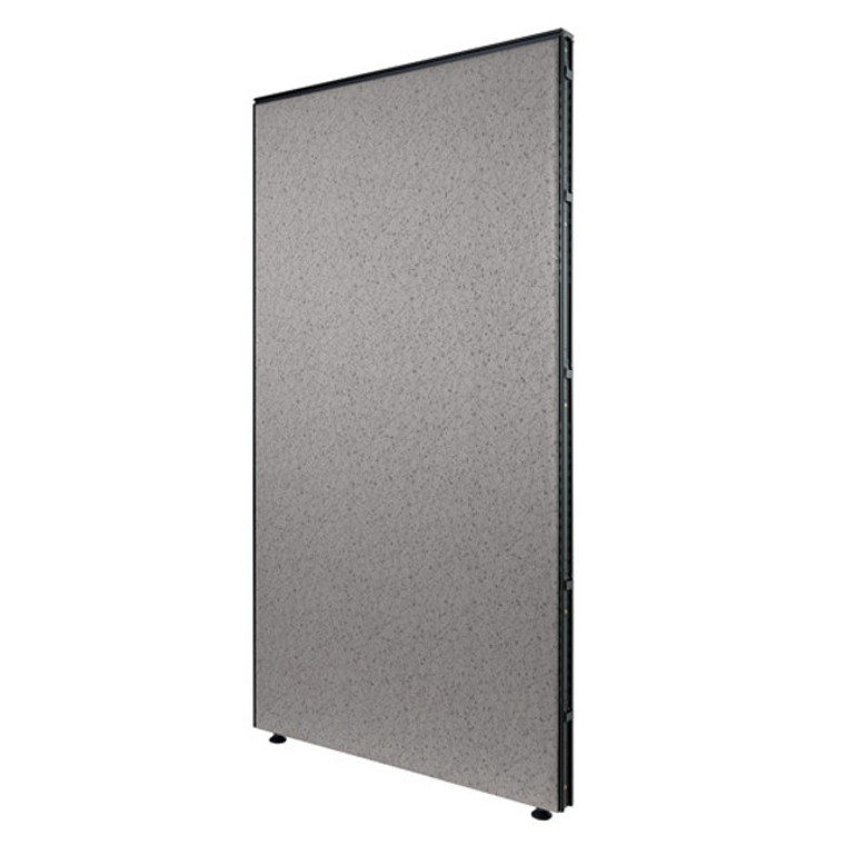 OSL-Series  36"W X 66"H Upholstered Panel in Designer Pewter Fabric with a Charcoal Frame.