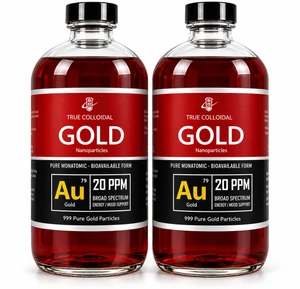 2-PACK PURE GOLD - Colloidal Gold | 20 PPM - 32oz