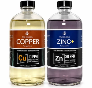 2-PACK PURE COPPER & ZINC  |  Colloidal Mineral Stack - 32oz