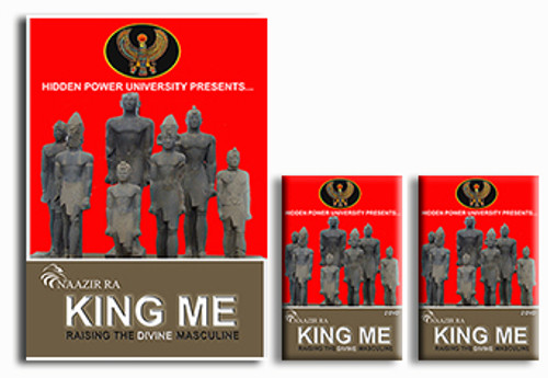 KING ME - Home Study Course (FOR MEN)
Raise the Divine Masculine and Reclaim your POWER, PURPOSE & POSITION!

WHAT YOU GET:

1. Fully Illustrated Action Guide
2. Two DVD's (About 3hrs running time)
