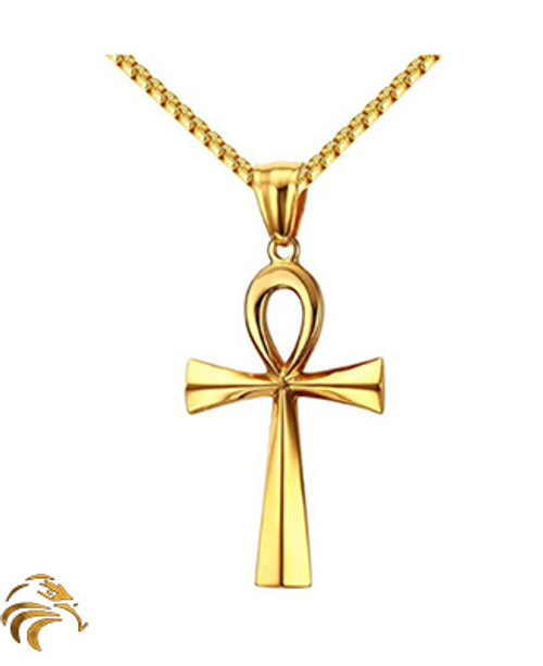 RA POWER ANKH "BLESSINGS & GOOD FORTUNE"  - 18K Gold plated - Blessed by Ra