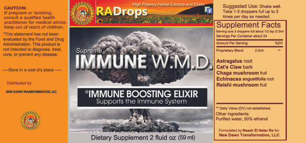  NEW! IMMUNE W.M.D. Super Herbal Immune System Booster (2oz)