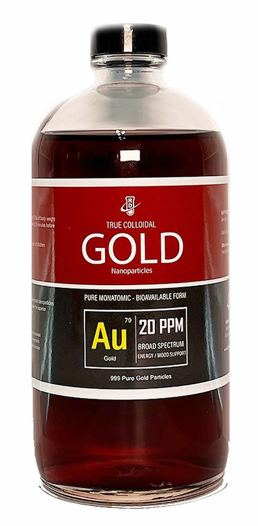 8oz PURE GOLD - Colloidal Gold | 20 PPM -
