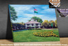 Augusta National Golf Course, Masters Tournament Clubhouse Club House golf course oil painting 2550 Art Print canvas frame sample stretched gallery wrapped