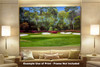 Augusta National Golf Club Masters Tournament Hole 13 Magnolia golf course oil painting art print 2550 Art Print available as huge canvas frame in living room