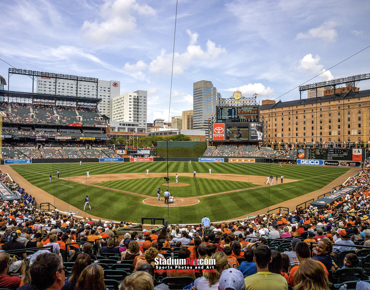 Camden Yards Panorama - Baltimore Orioles - Exterior View : Augies  Panoramas, Baseball Stadium Panoramas, New York Mets Panoramas, Landscape  and Travel Panoramas