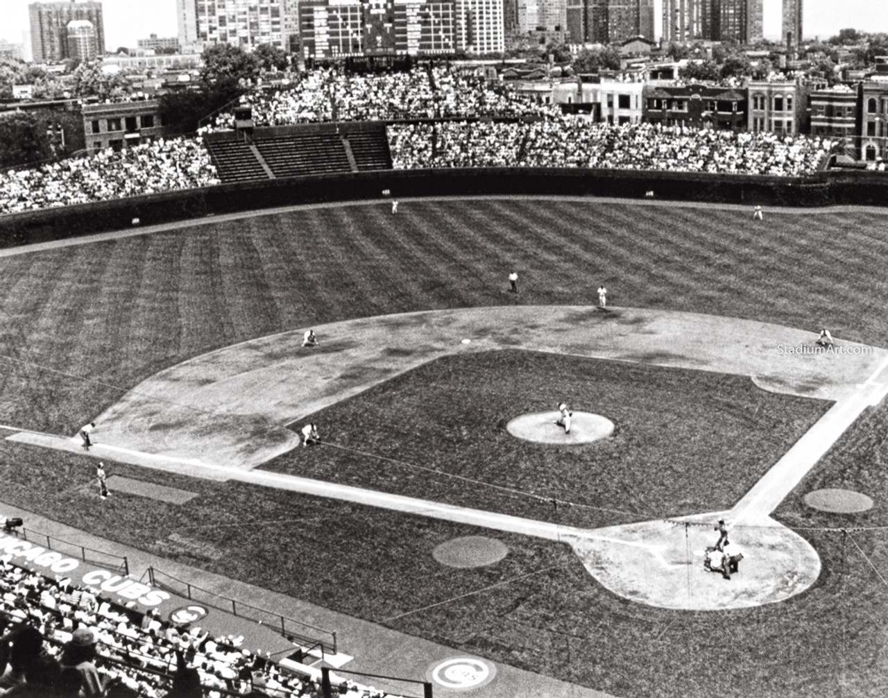 Vintage Postcard 1920 Chicago Cubs Wrigley Field Baseball Stadium Illinois  MLB