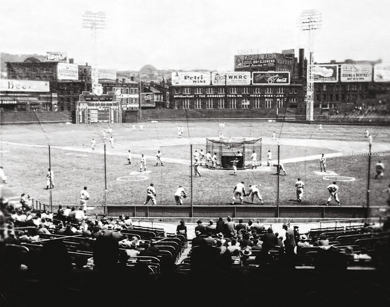 Cincinnati Reds baseball game at Crosley Field ca. 1959 Stock Photo - Alamy