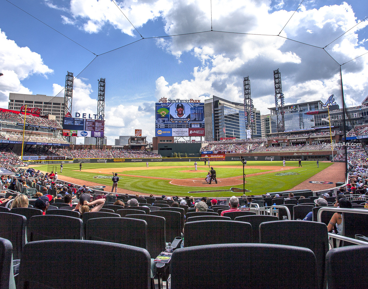 YouTheFan MLB Atlanta Braves 6 in. x 19 in. 3D Stadium Banner-SunTrust Park  0953586 - The Home Depot