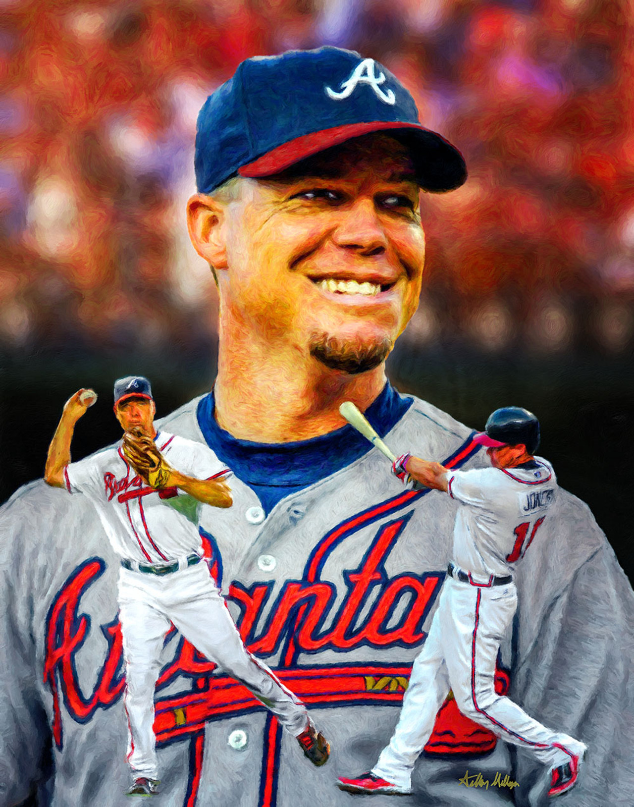 Atlanta Braves Chipper Jones 8x10 to 48x36 Art Print 2510