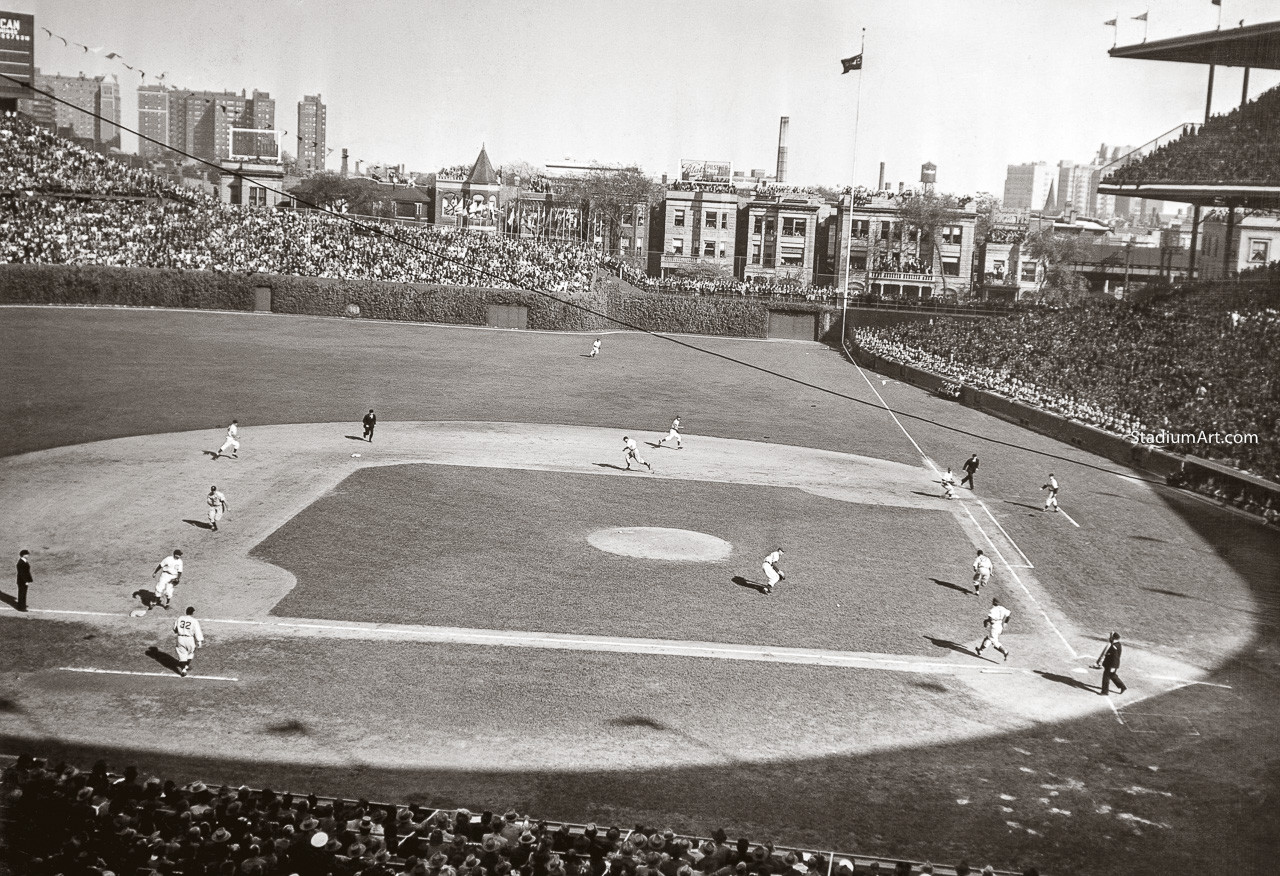  11x14 Comiskey Park Wall Art: Chicago Artwork for