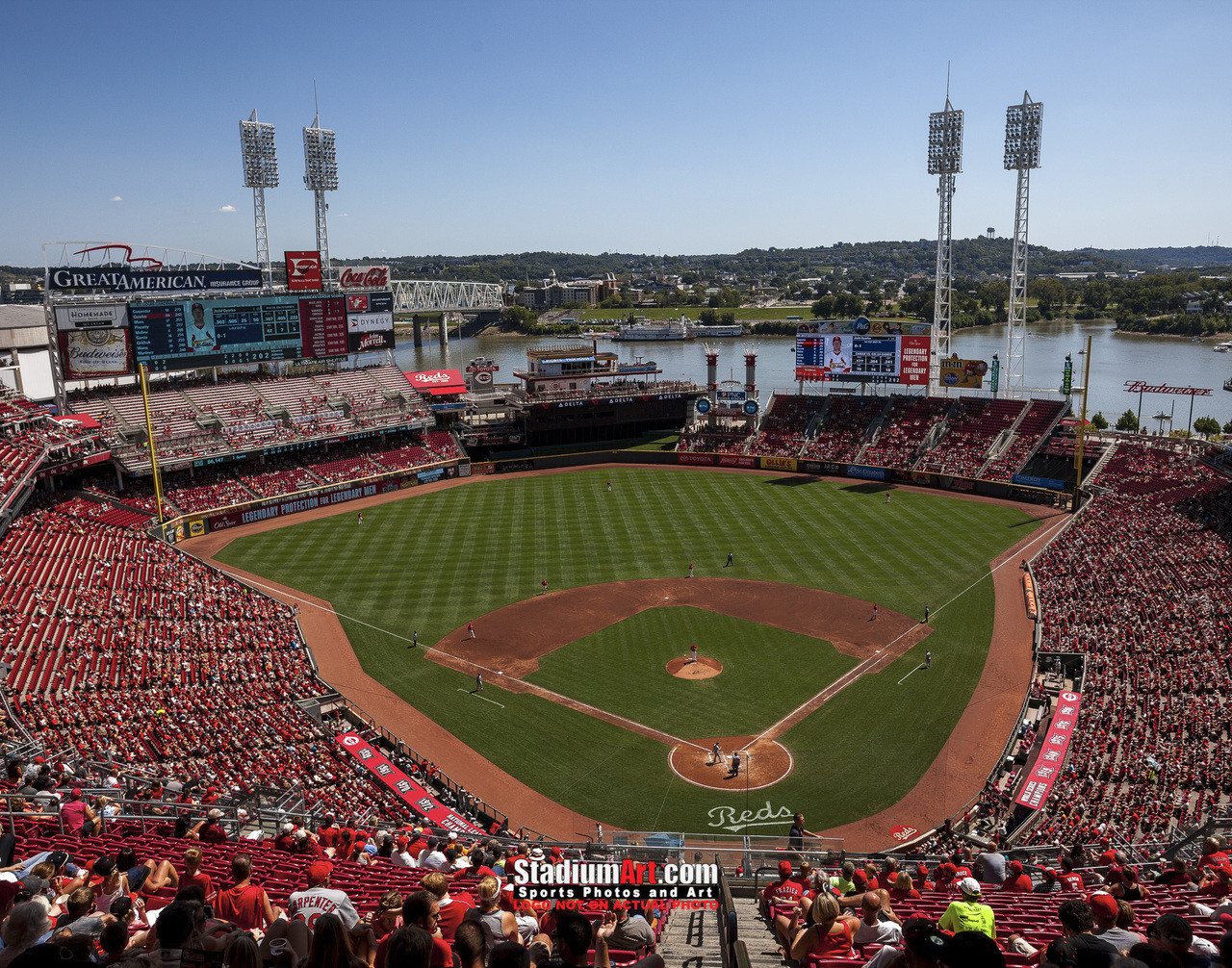 Cincinnati Reds Great American Ball Park Baseball Stadium Field 8x10 to  48x36 photos 02