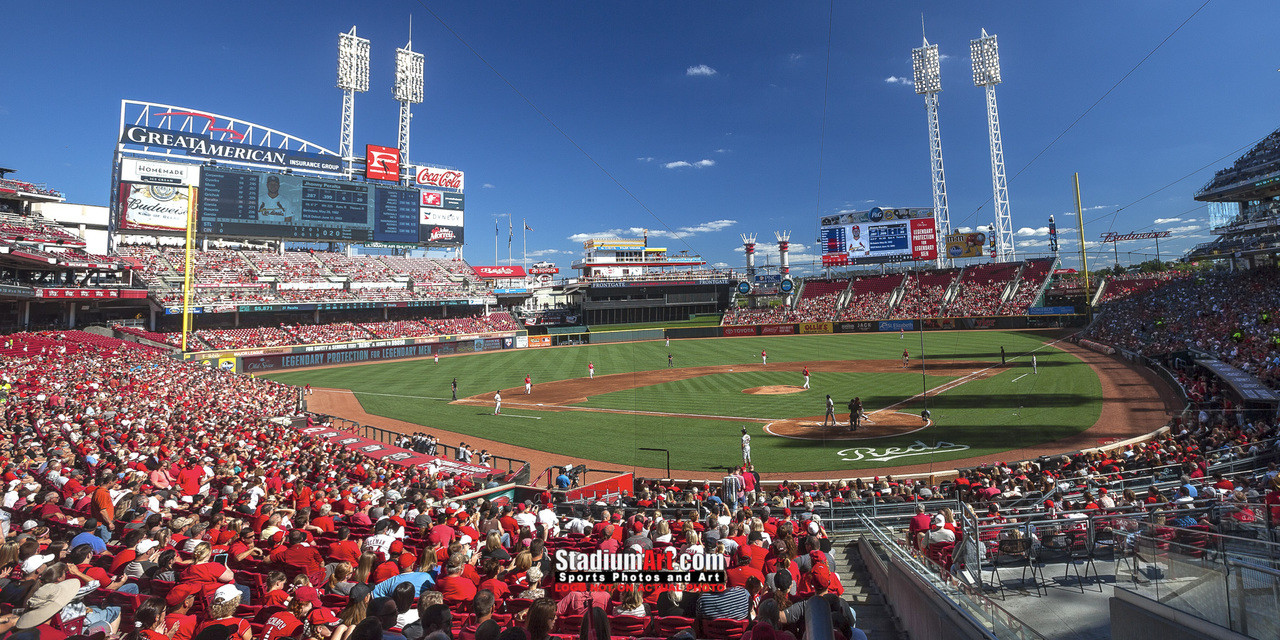 Cincinnati Reds Great American Ball Park Baseball Stadium Field