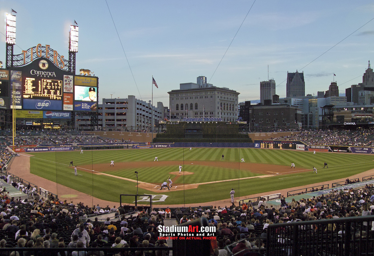 Comerica Park - Detroit Tigers Print - the Stadium Shoppe