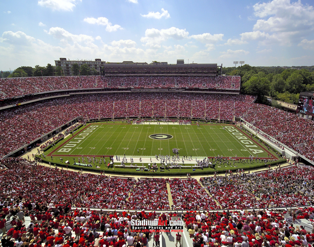 Outubro 2018 Atenas Geórgia Eua Vistas Aéreas Sanford Stadium Que —  Fotografia de Stock Editorial © actionsports #218418542