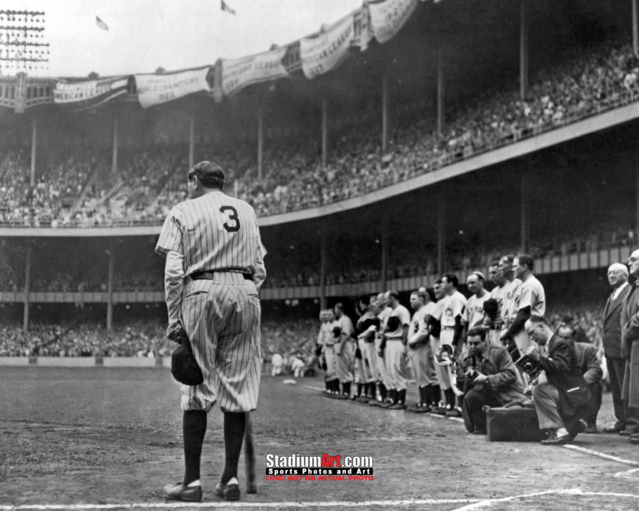 New York Yankees z Babe Ruth NY Baseball 8x10-48x36 Photo Print 50