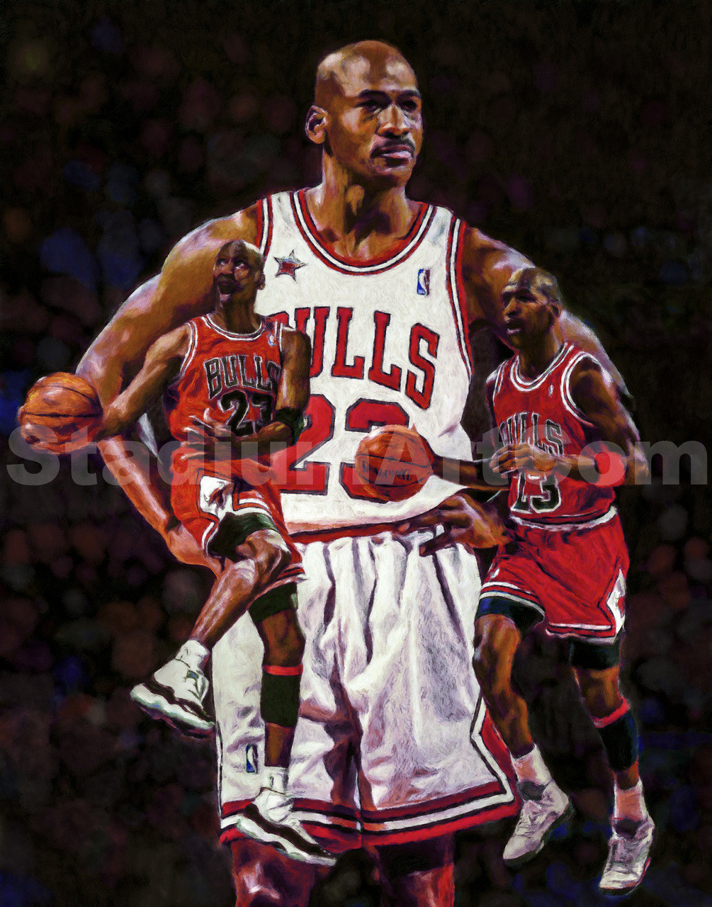 Kobe Bryant Los Angeles Lakers Michael Jordan Chicago Bulls T Shirt -   Worldwide Shipping