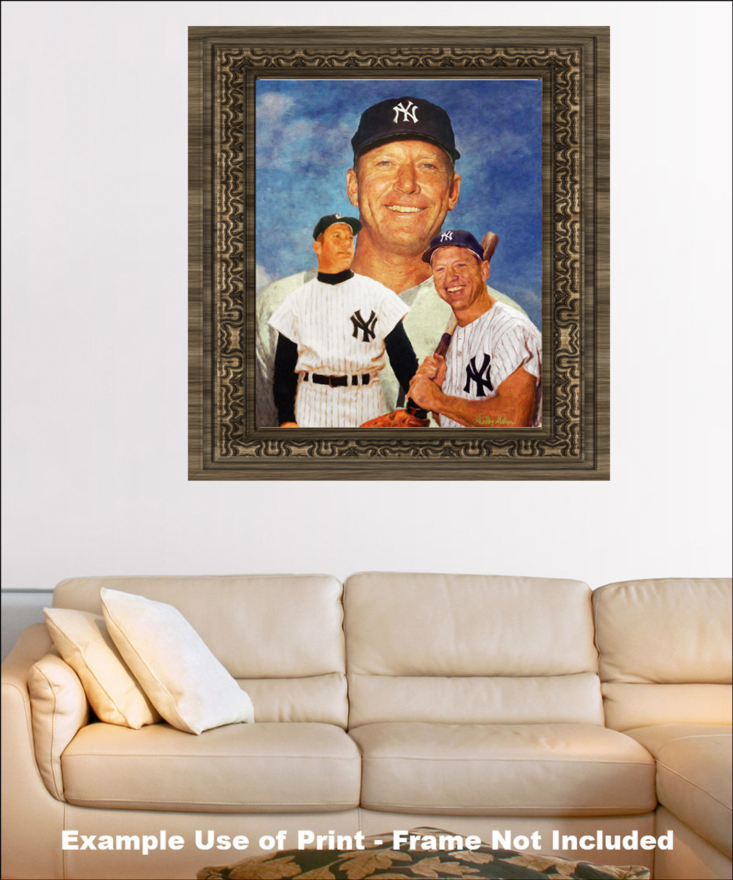 Mickey Mantle NY Yankees New York MLB Baseball Stadium Field Art Print 2520  8x10-48x36