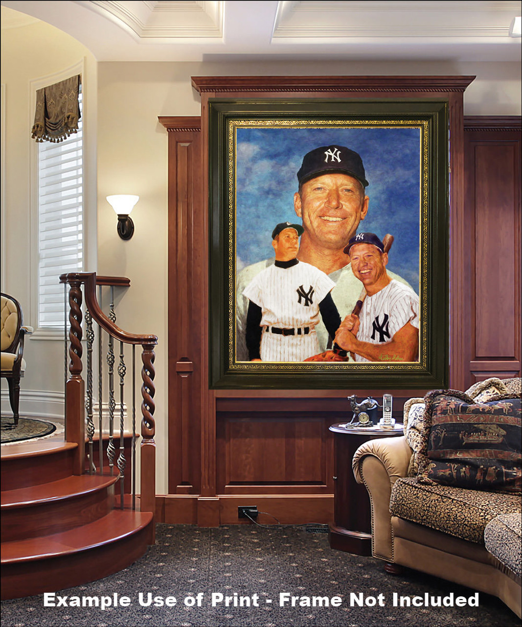 Mickey Mantle NY Yankees New York MLB Baseball Stadium Field Art Print 2520  8x10-48x36