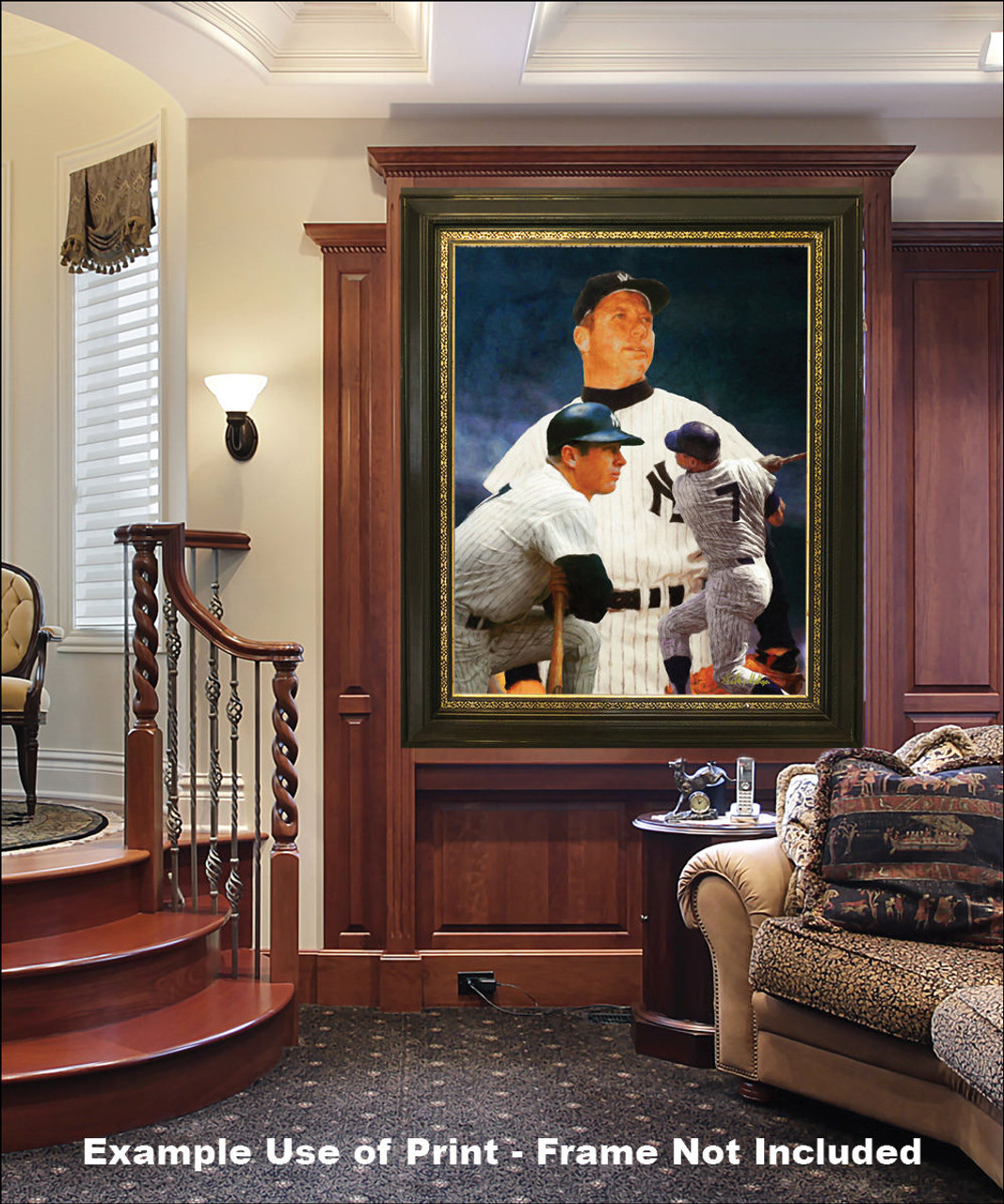 Mickey Mantle NY Yankees New York MLB Baseball Stadium Field Art Print 2530  8x10-48x36