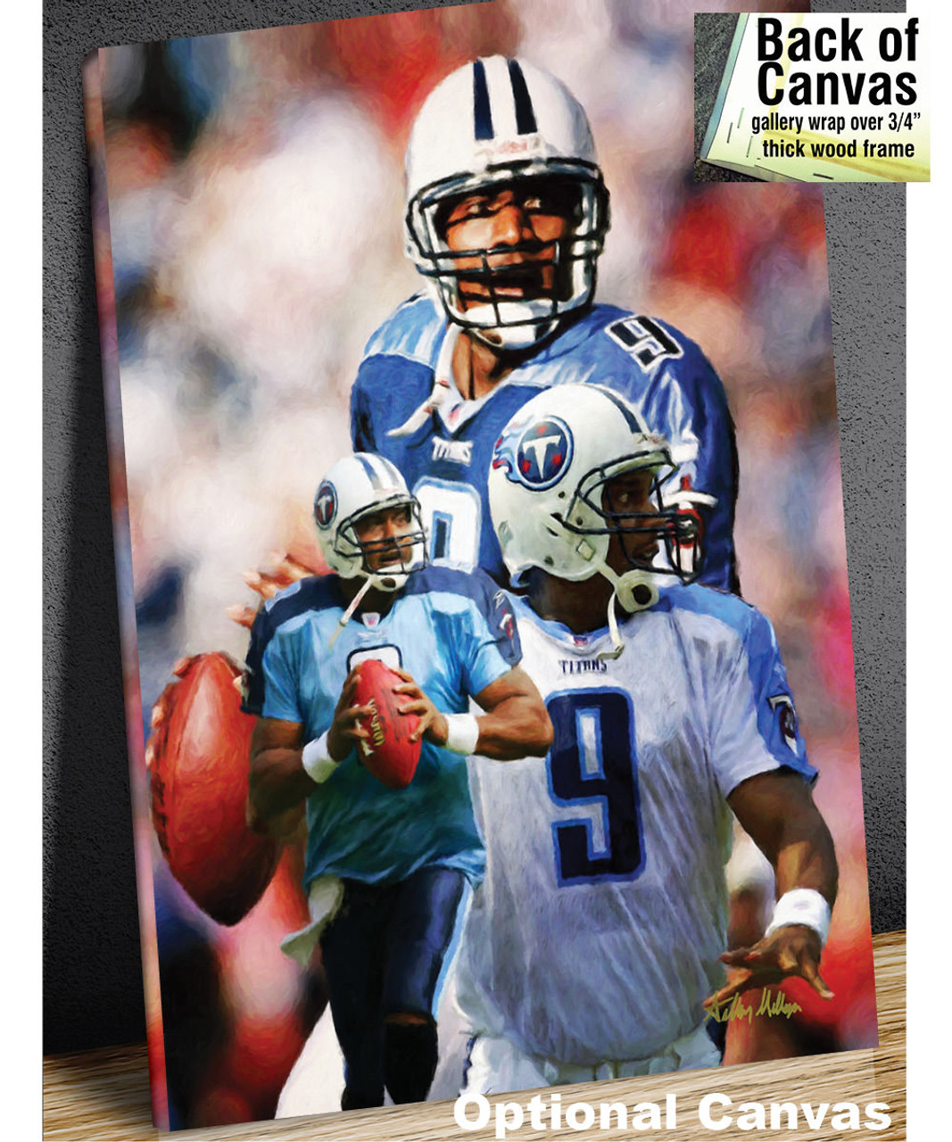 Tennessee Titans Steve McNair QB Quarterback NFL Football Art 8x10 to 48x36  Art Print