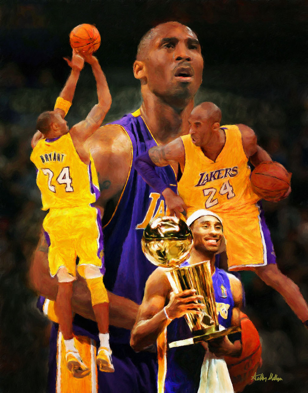 NBA Los Angeles Lakers LA Lakers Kobe Bryant Airborne Color 8 X 10 Photo  Pic