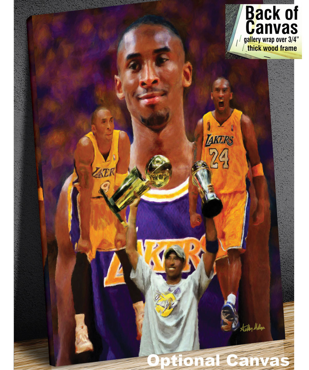 Los Angeles Lakers. Kobe Bryant. Basketball. Wall Art Canvas. Canvas Prints  Jigsaw Puzzle