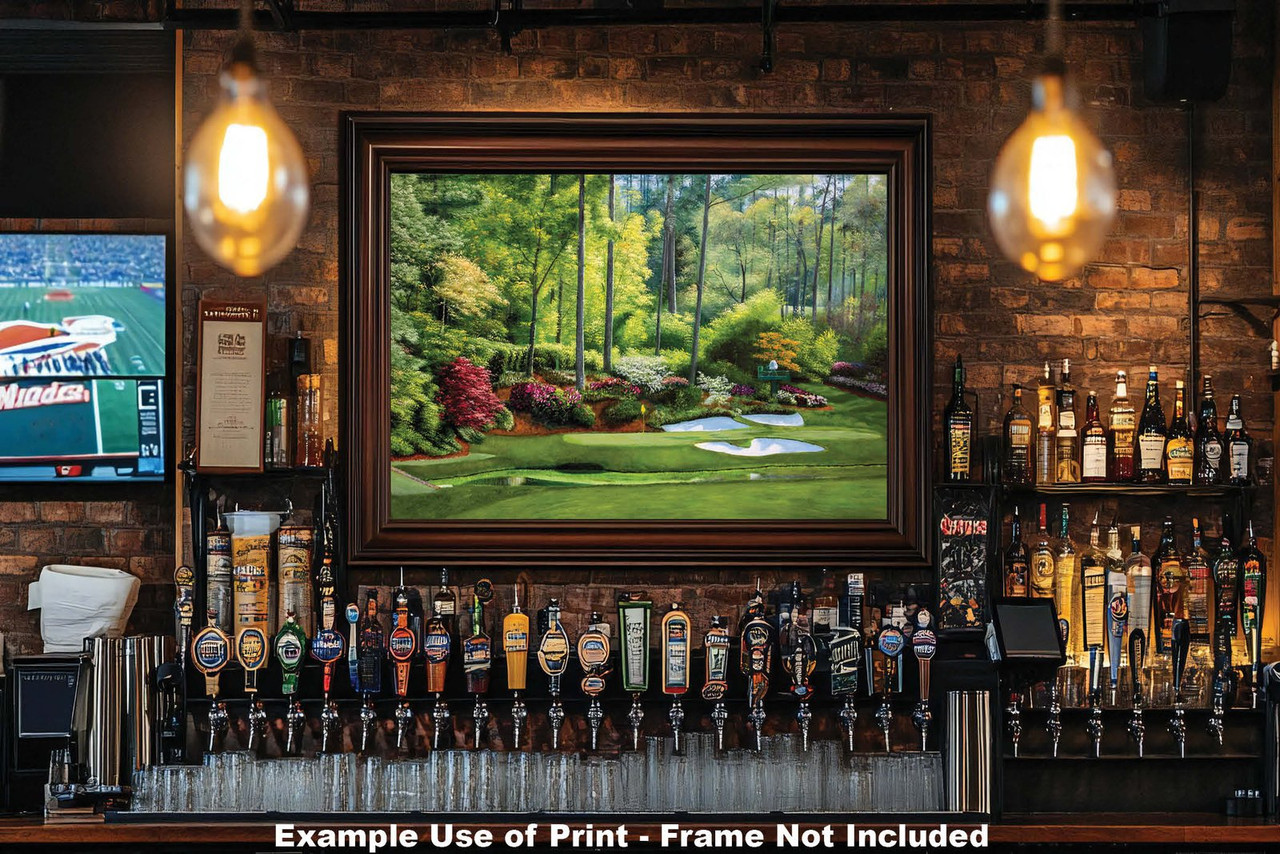 Augusta National Golf Club Hole 12 Golden Bell Masters Tournament golf  course oil painting art print 2550 8x10-40x60in