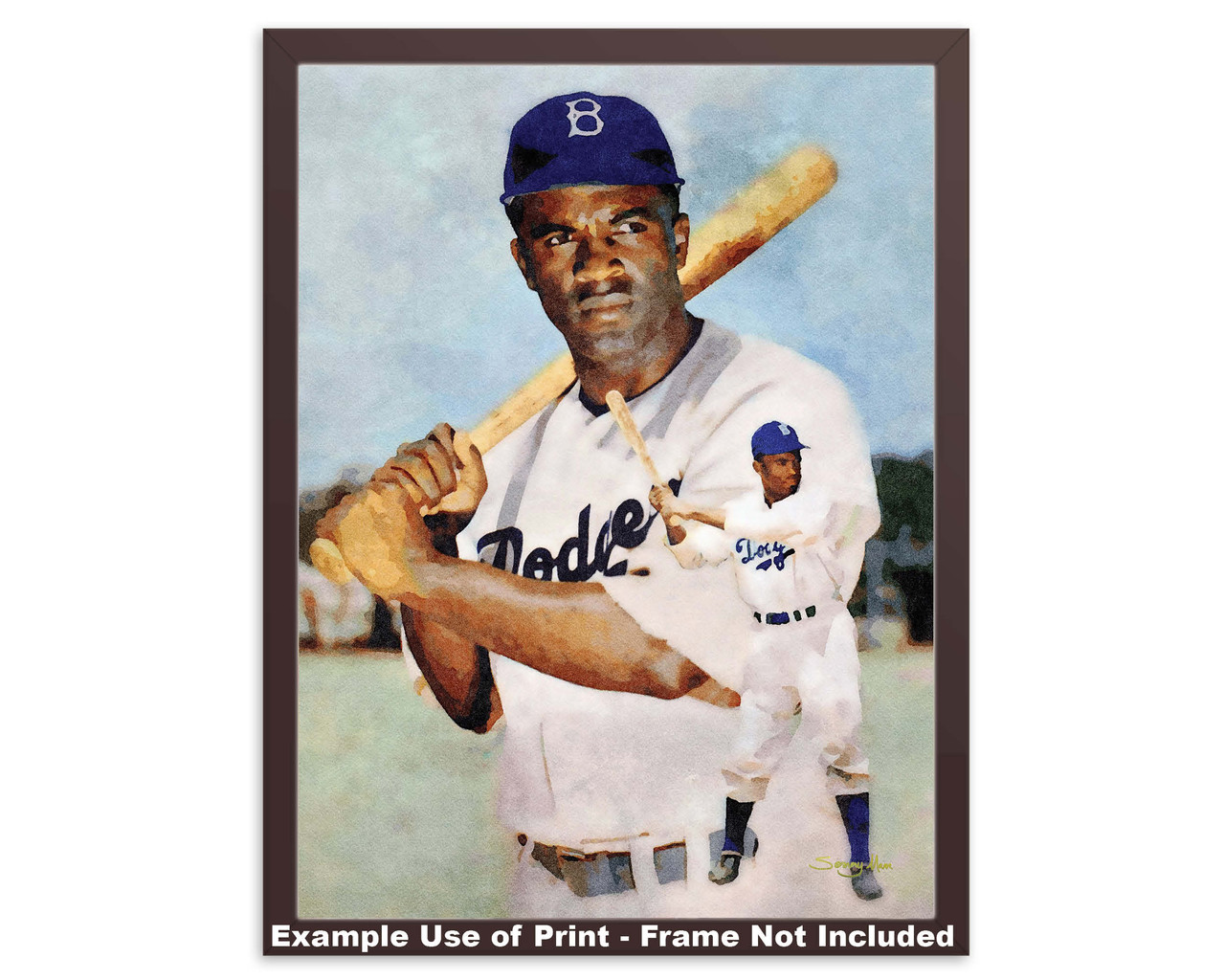 Jackie Robinson - Brooklyn Dodgers (Archival Print