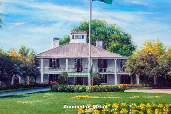 Augusta National Golf Course, Masters Tournament Clubhouse Club House golf course oil painting 2550 zoomed in