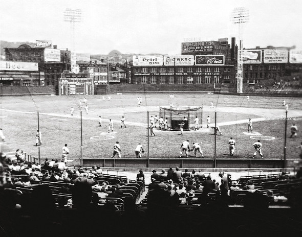 Cincinnati Reds z Crosley Field Ballpark MLB Baseball Stadium Photo 11 8x10-48x36