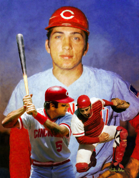 Johnny Bench Cincinnati Reds MLB Baseball Stadium Field Art Print 8x10 or 11x14 or 16x20 or 40x30 StadiumArt.com Sports Photos